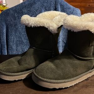 Dark Green fur winter Boots